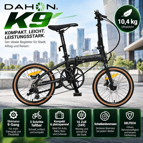 Dahon faltrad 9 gang - k9,